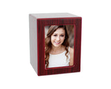 Mahogany Composite Photo Urn