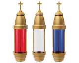 Latin Cross Cemetery / Vigil Memorial Light with Battery Memorial Light - Bundle