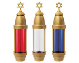 Star of David Cemetery / Vigil Memorial Light with Battery Memorial Light - Bundle