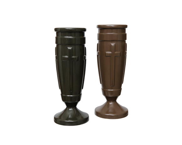 Regal Cross Vase - Bronze
