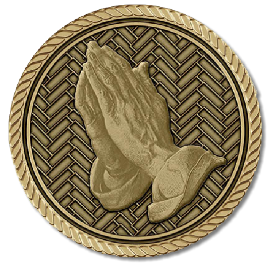 Praying Hands Medallion - (Left)