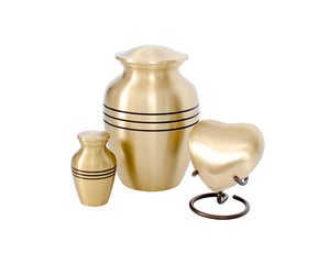 Brush Bronze Urn Complete Set