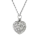 Heart with Little Hearts Pendant with Chain - Cremation Urn Stainless Steel