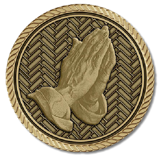 Praying Hands Medallion - (Right)